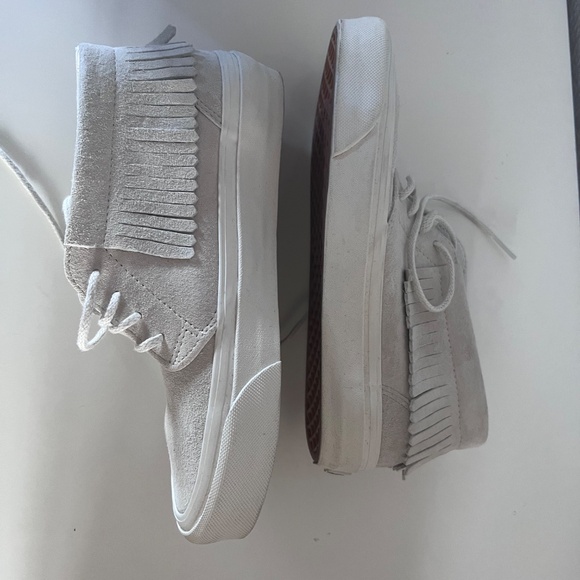 Women’s Mid Top Chukka Moc Vans - Blanc W7 - Picture 3 of 4